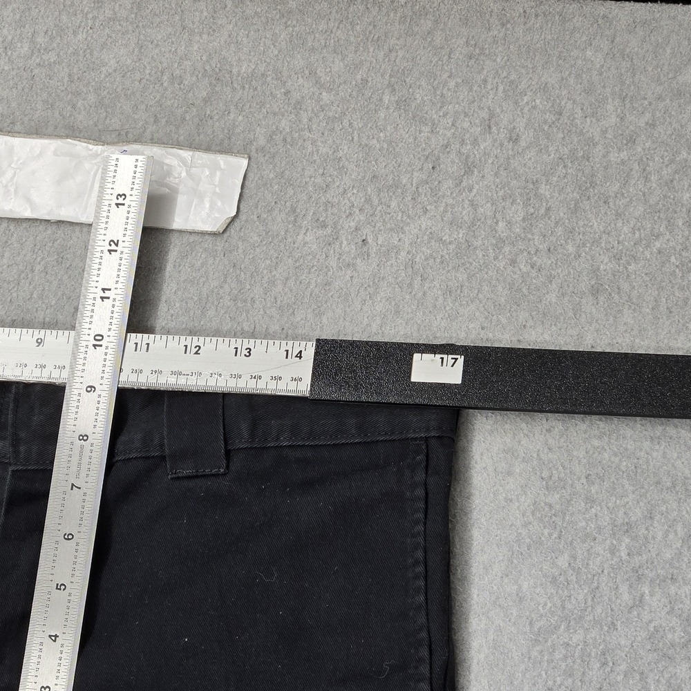 Dickies Men Pants 32X34 Black Chino Twill Slim Straight Button 32" Inseam - Picture 8 of 13